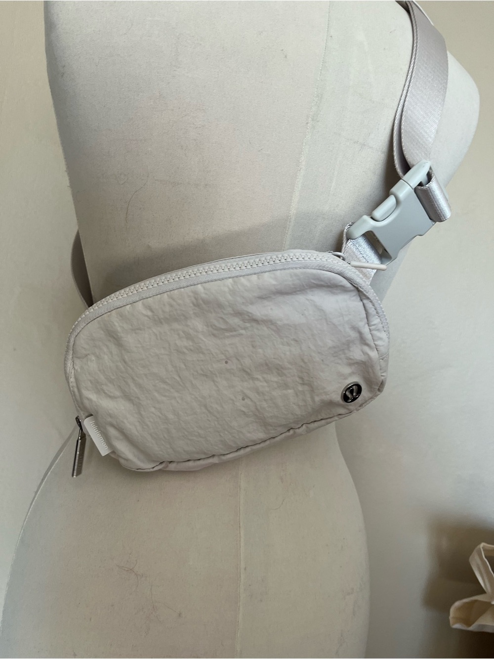 Lululemon Light Gray Crossbody Belt Bag